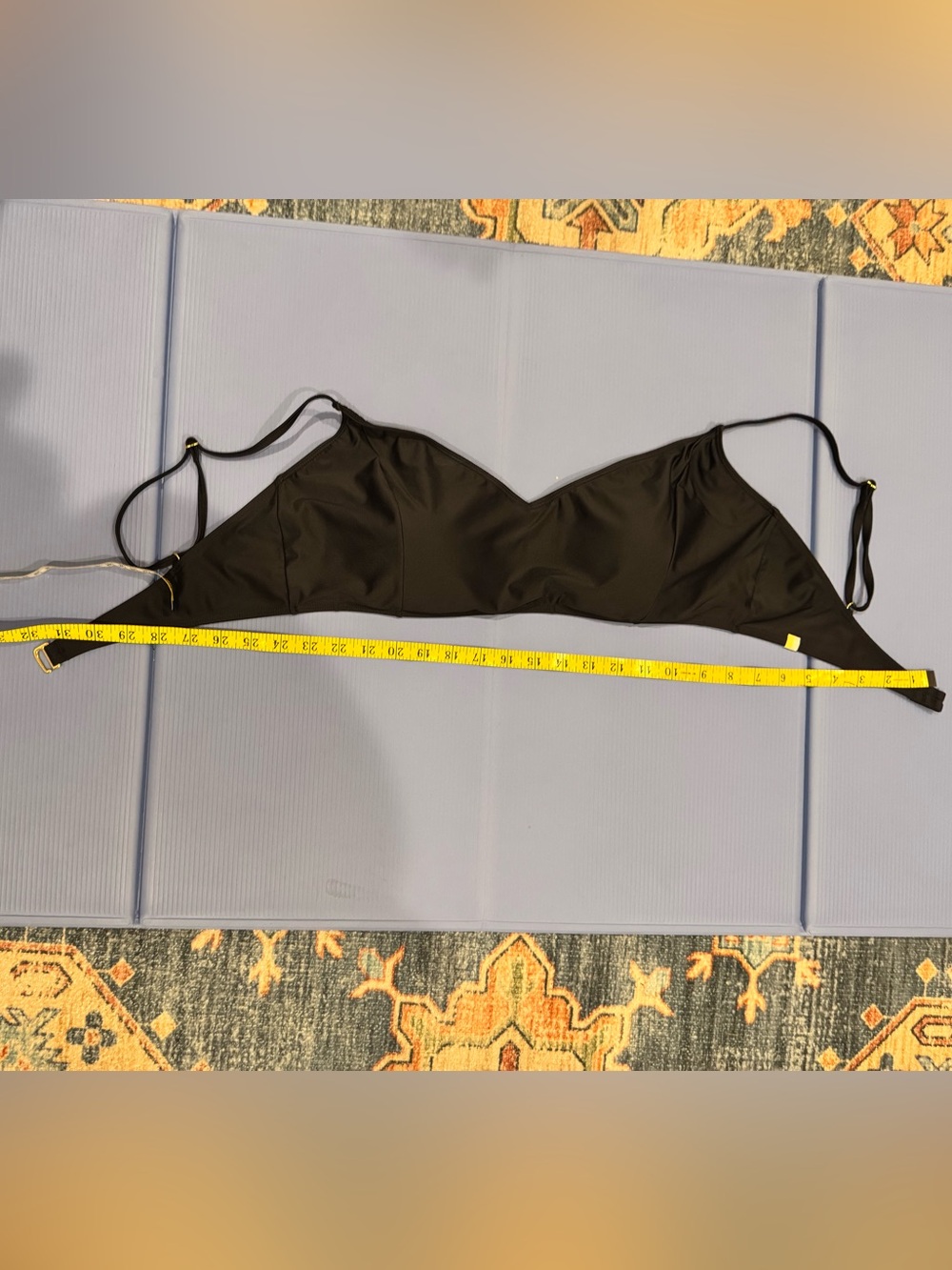 summersalt Black V-Neck Bikini Top, 14 NWOT